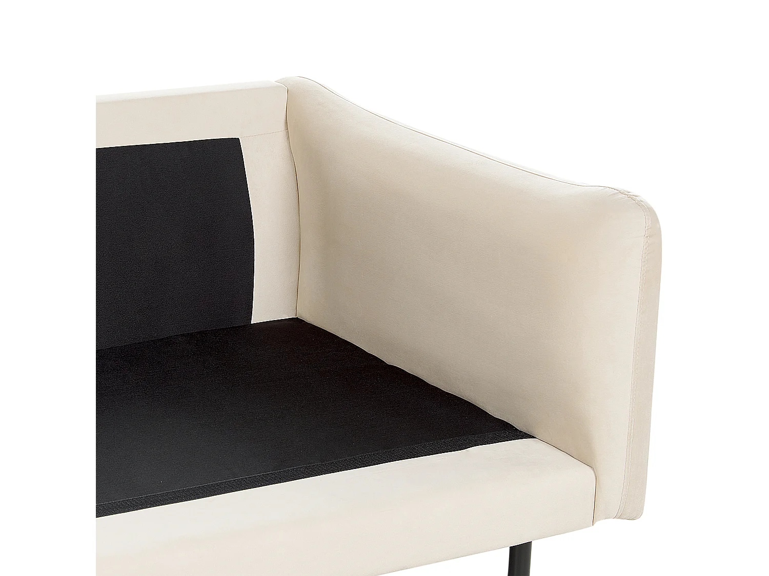 Canapé d'angle 4 places en velours beige