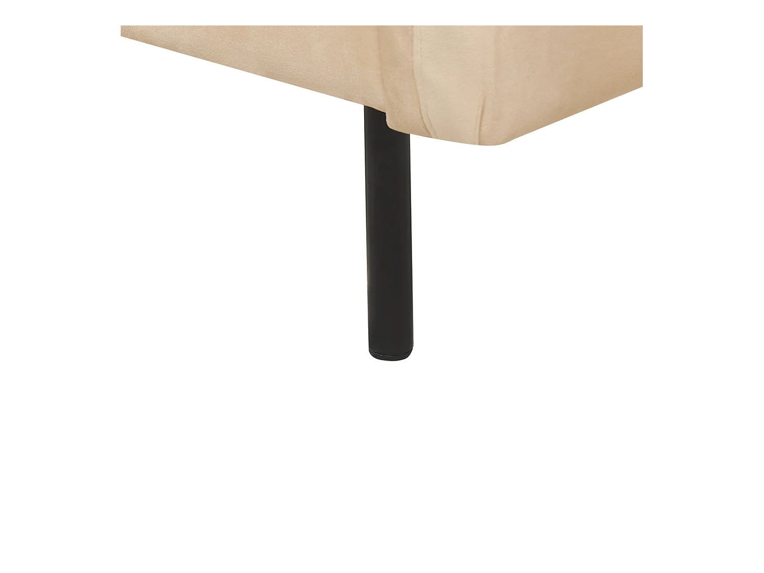 Ecksofa VINTERBRO Samtstoff Beige 4-Sitzer rechtsseitig