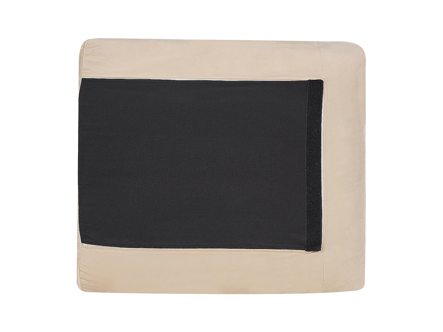 Ecksofa VINTERBRO Samtstoff Beige 4-Sitzer rechtsseitig