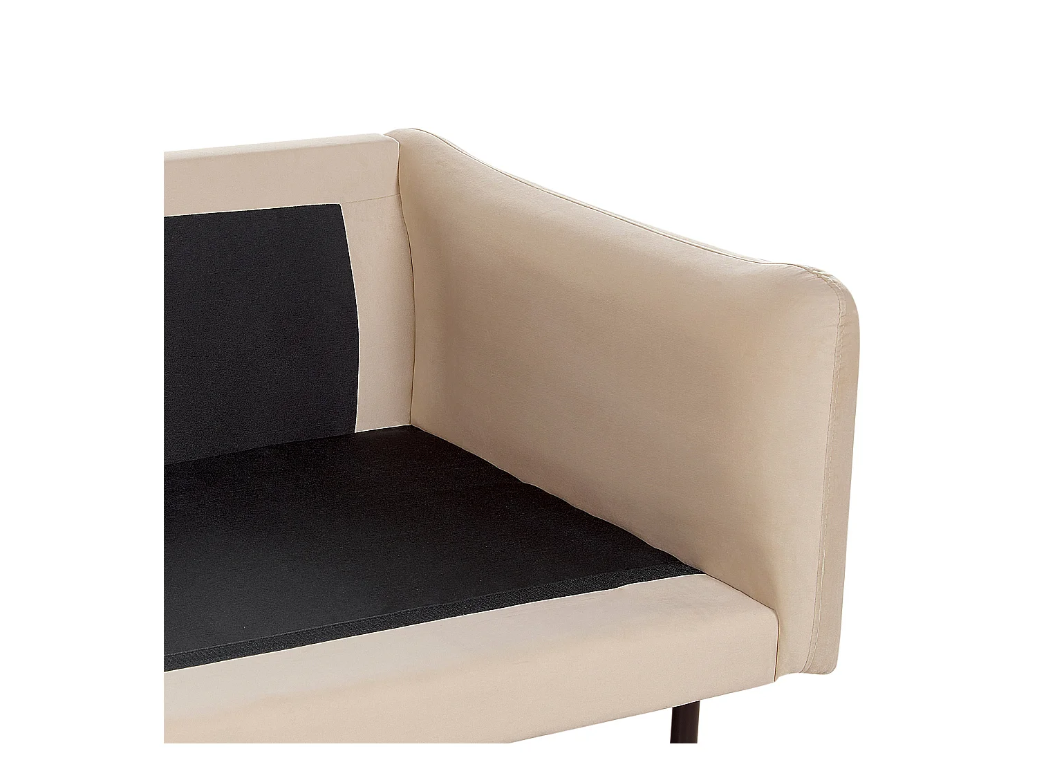 Ecksofa VINTERBRO Samtstoff Beige 4-Sitzer rechtsseitig