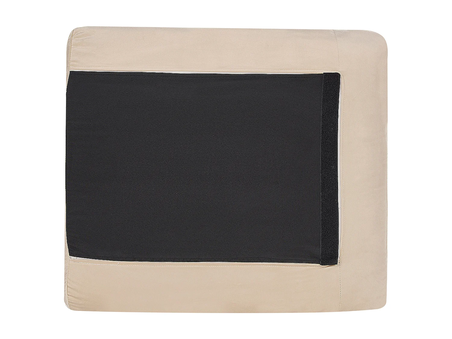 Canapé D'Angle 4 Places en Velours Beige Contreplaqué Bois de Pin à Accoudoirs Droits Vinterbro