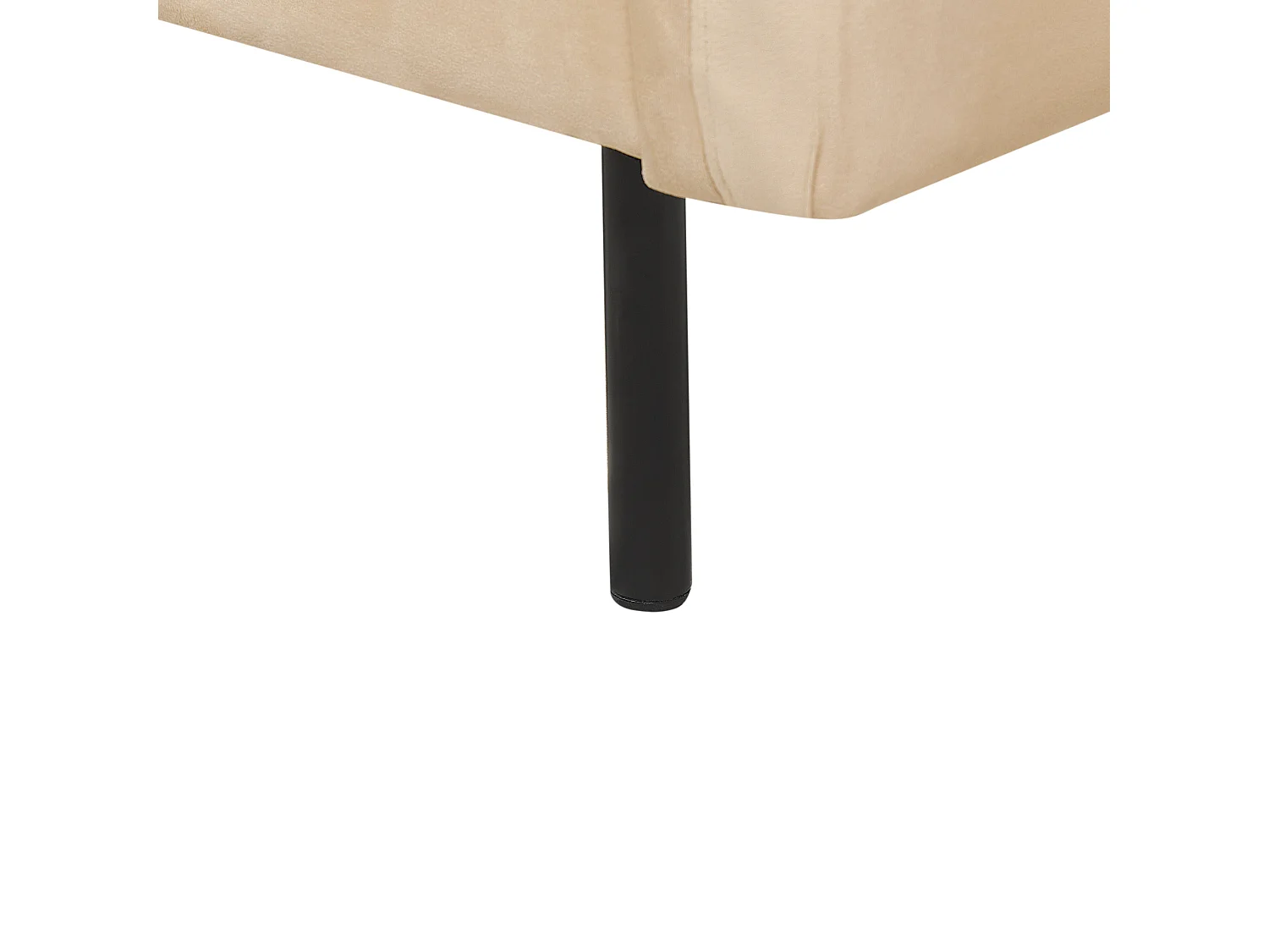 Canapé D'Angle 4 Places en Velours Beige Contreplaqué Bois de Pin à Accoudoirs Droits Vinterbro