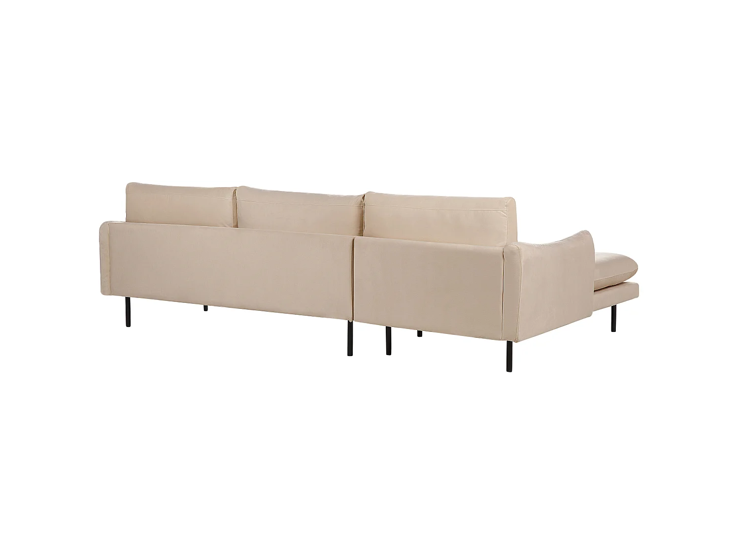Hörnsoffa VINTERBRO Sammet Beige Högervänd