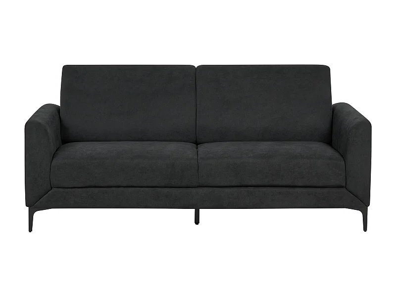 Sofa FENES Stoff Schwarz 3-Sitzer