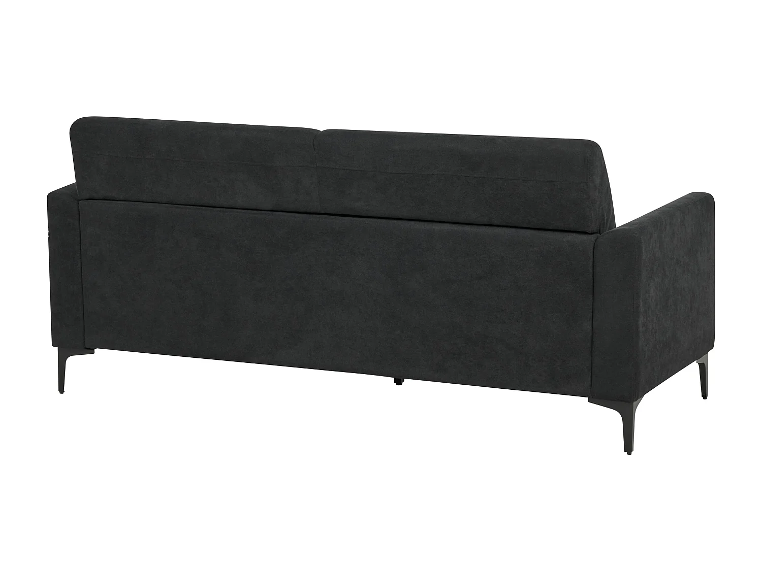 Sofa FENES Stoff Schwarz 3-Sitzer