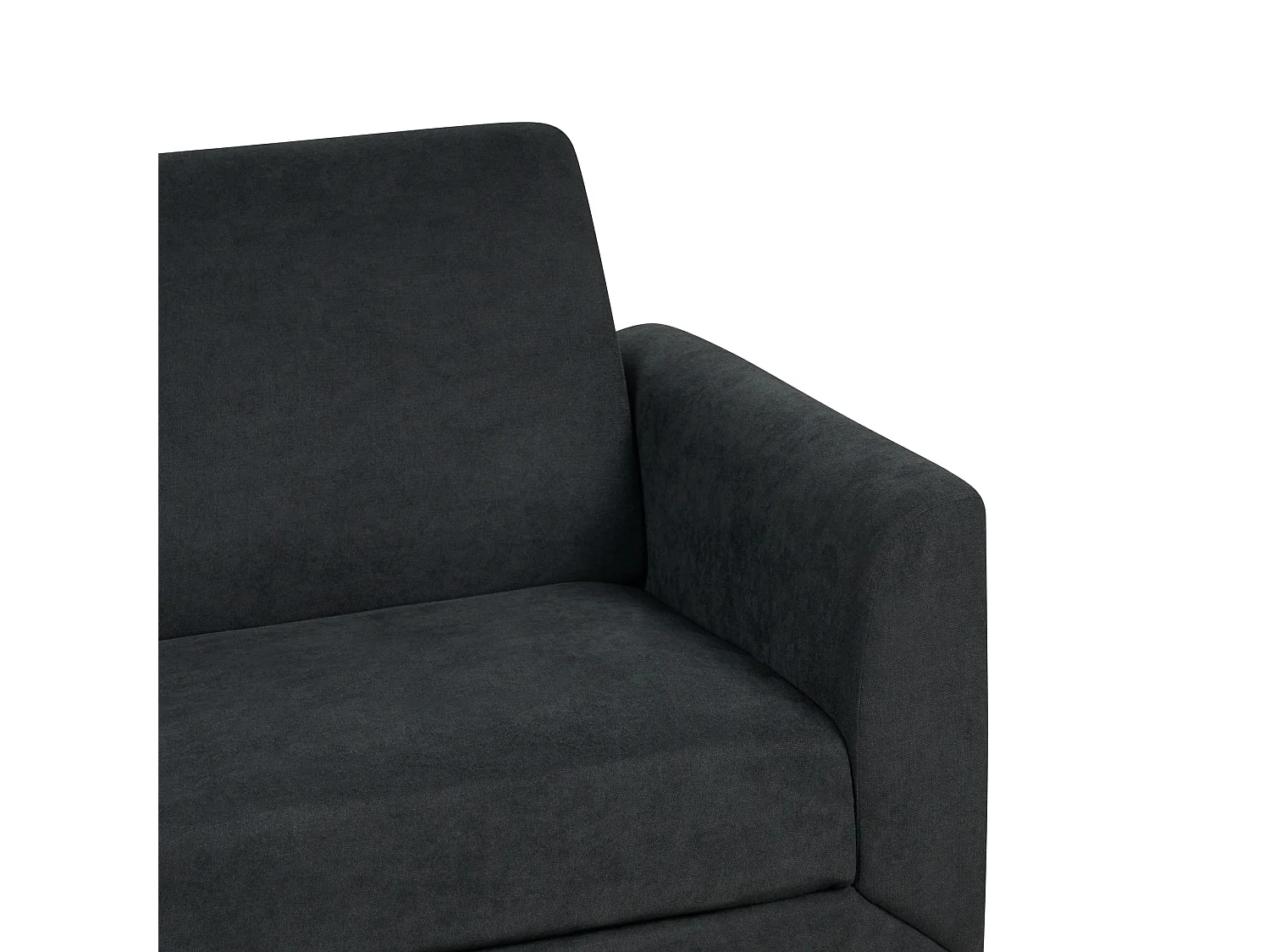 Sofa FENES Stoff Schwarz 3-Sitzer