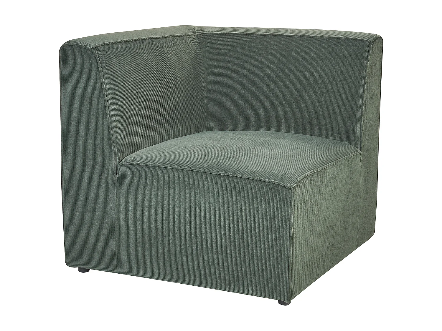 Modernes Sofa-Eckelement Stoffbezug Cord grün 1-Sitzer für Modulsofa Lemvig