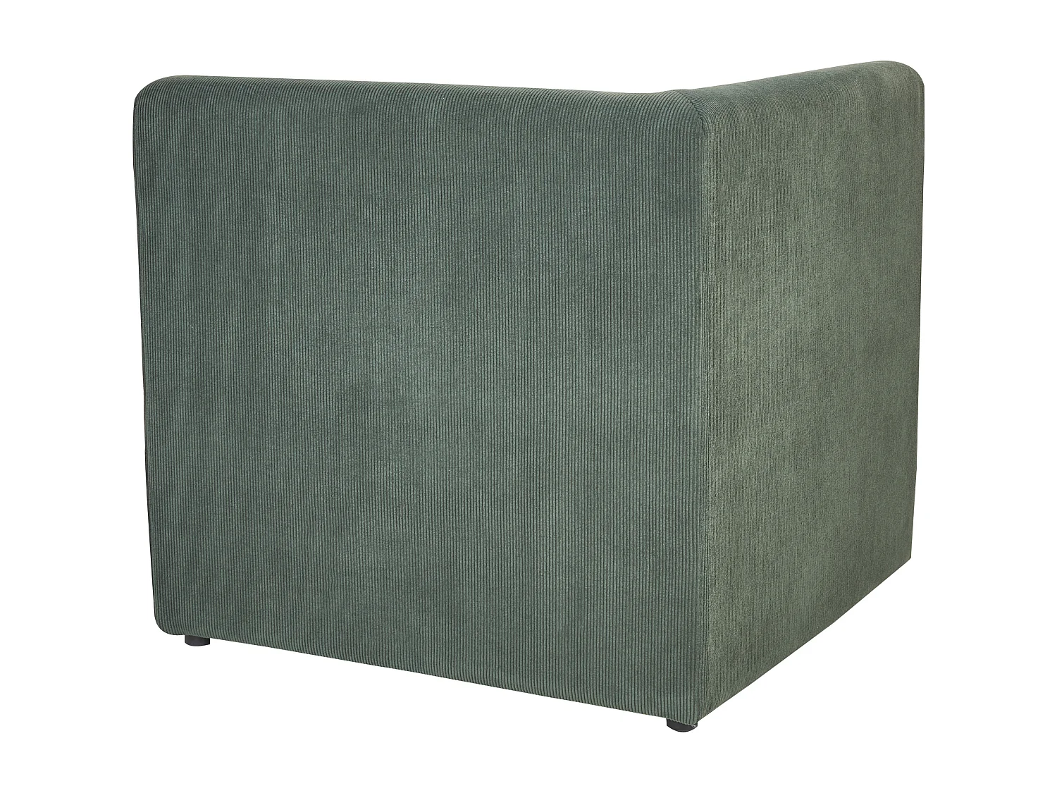 Modernes Sofa-Eckelement Stoffbezug Cord grün 1-Sitzer für Modulsofa Lemvig