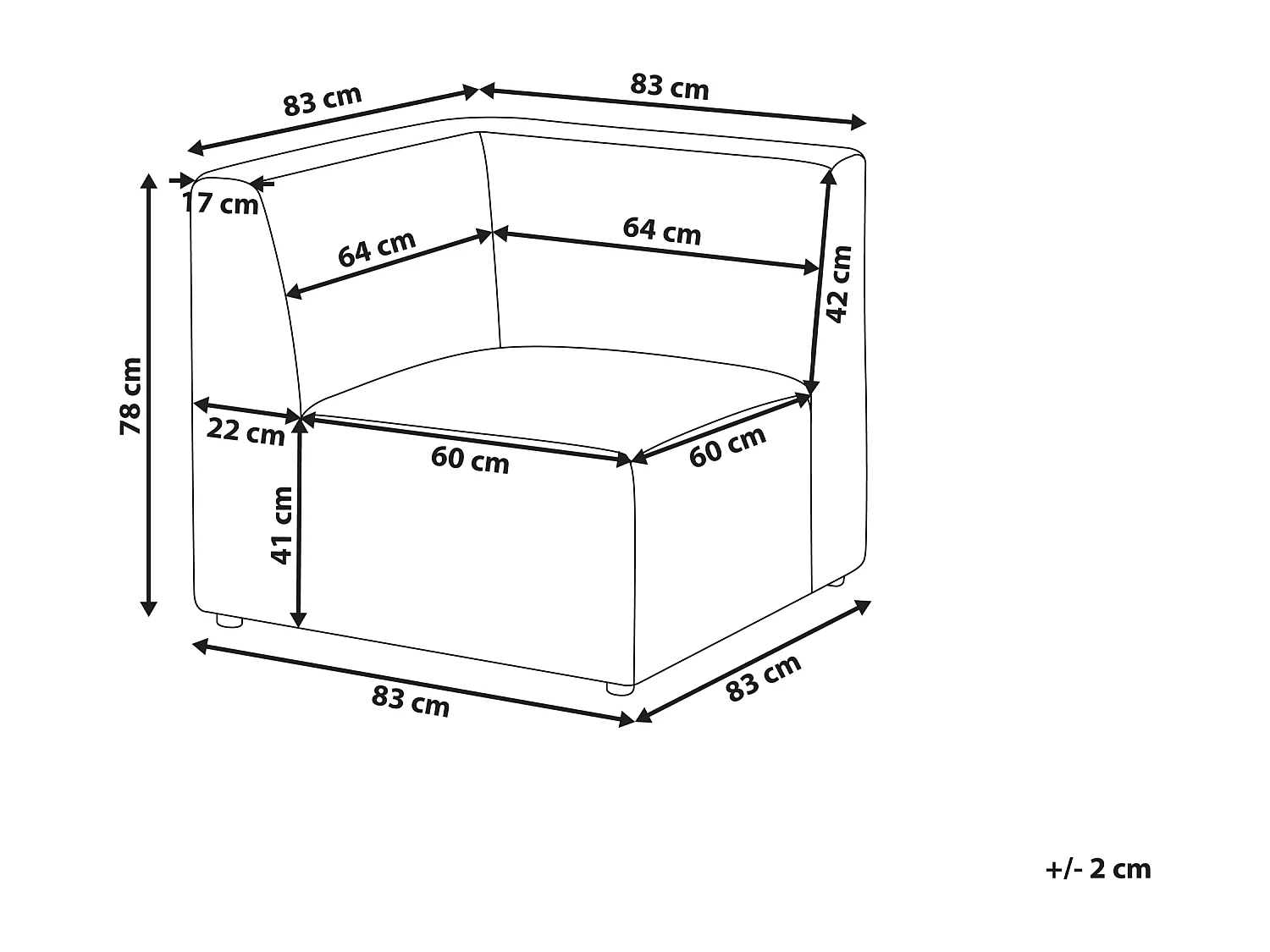 Modernes Sofa-Eckelement Stoffbezug Cord grün 1-Sitzer für Modulsofa Lemvig