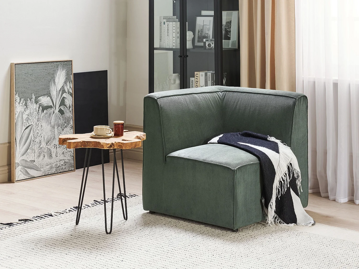 Módulo de canto LEMVIG Bombazine Verde escuro