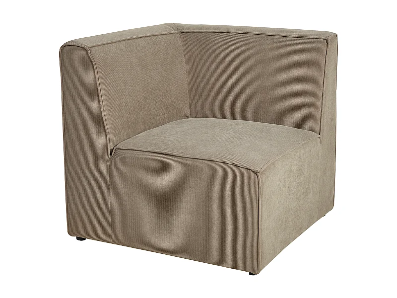 Modernes Sofa-Eckelement Stoff Cord beige taupe 1-Sitzer für Modulsofa Lemvig