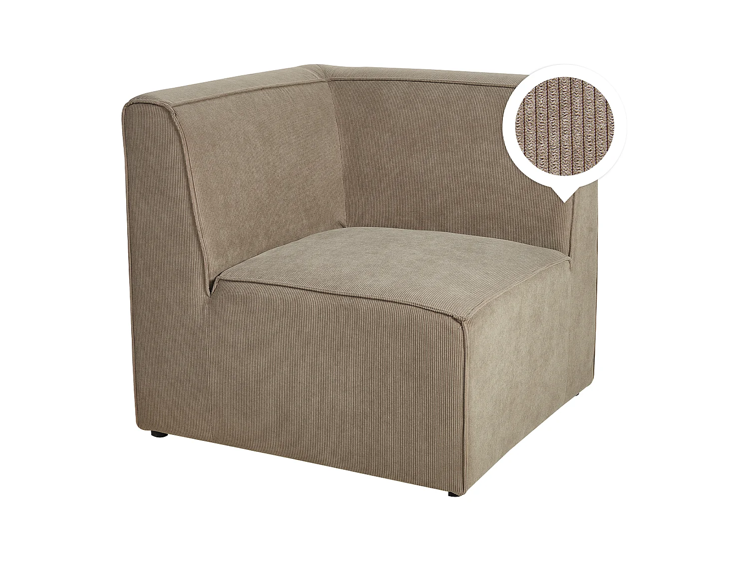 Moduł narożny LEMVIG Sztruks Beżowoszary