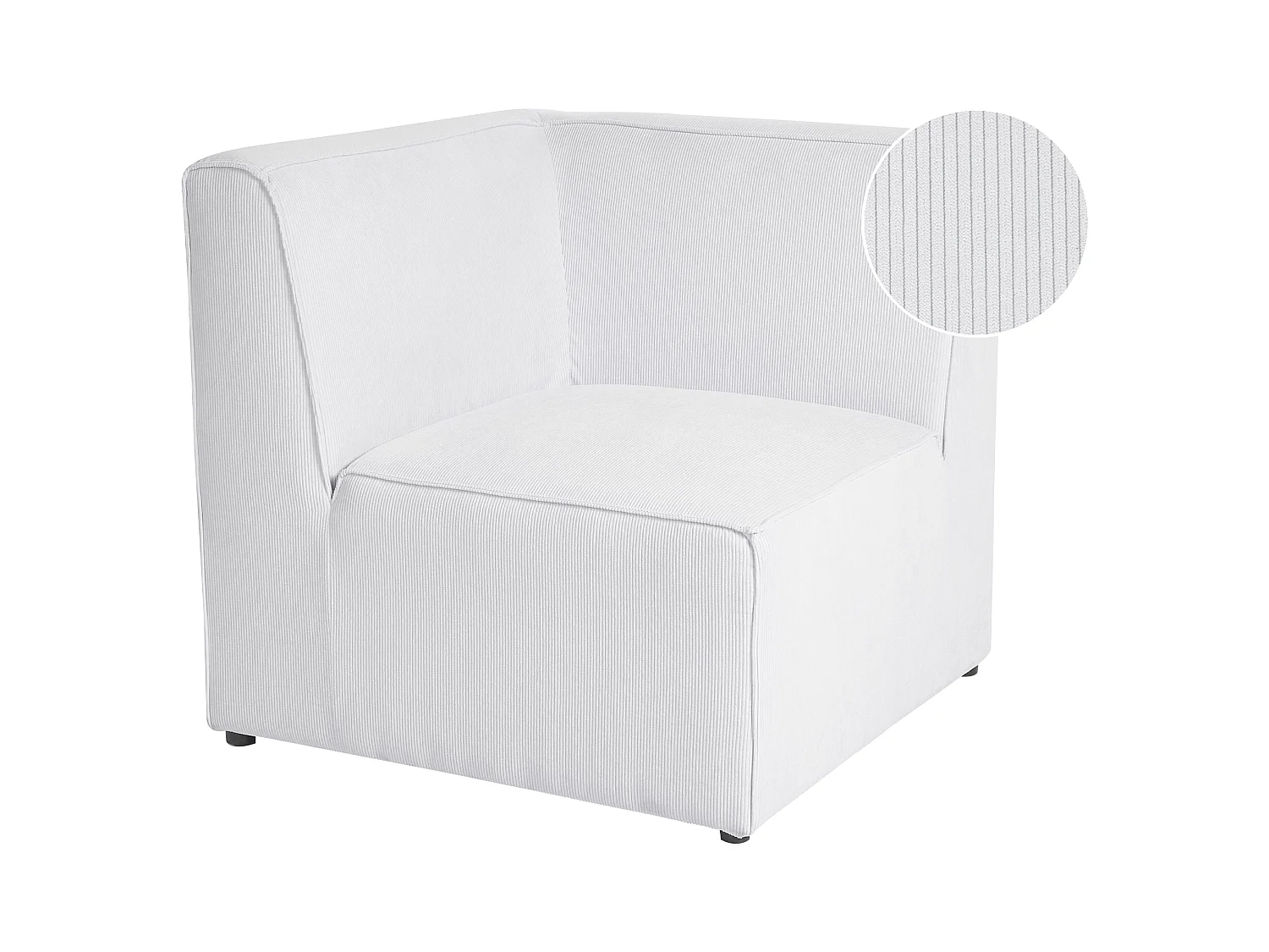 Module d'angle LEMVIG Velours côtelé Blanc cassé