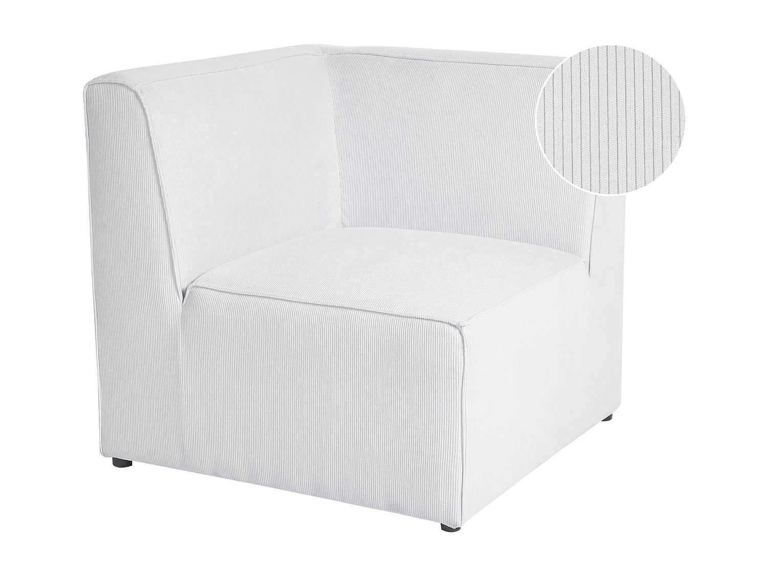 Module d'angle LEMVIG Velours côtelé Blanc cassé