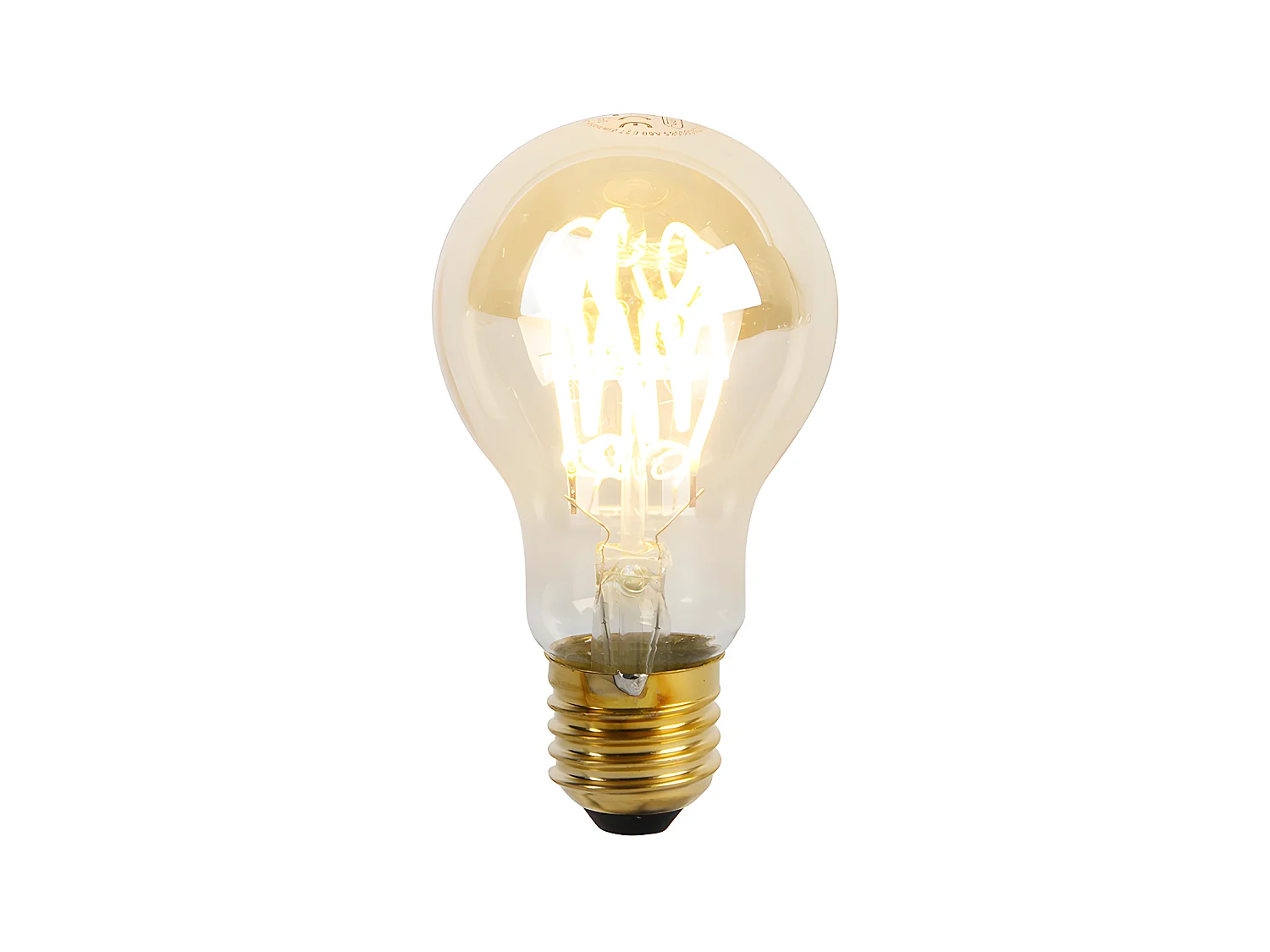 Lampe spirale LED dimmable E27 A60 goldline 4W 270 lm 2200K
