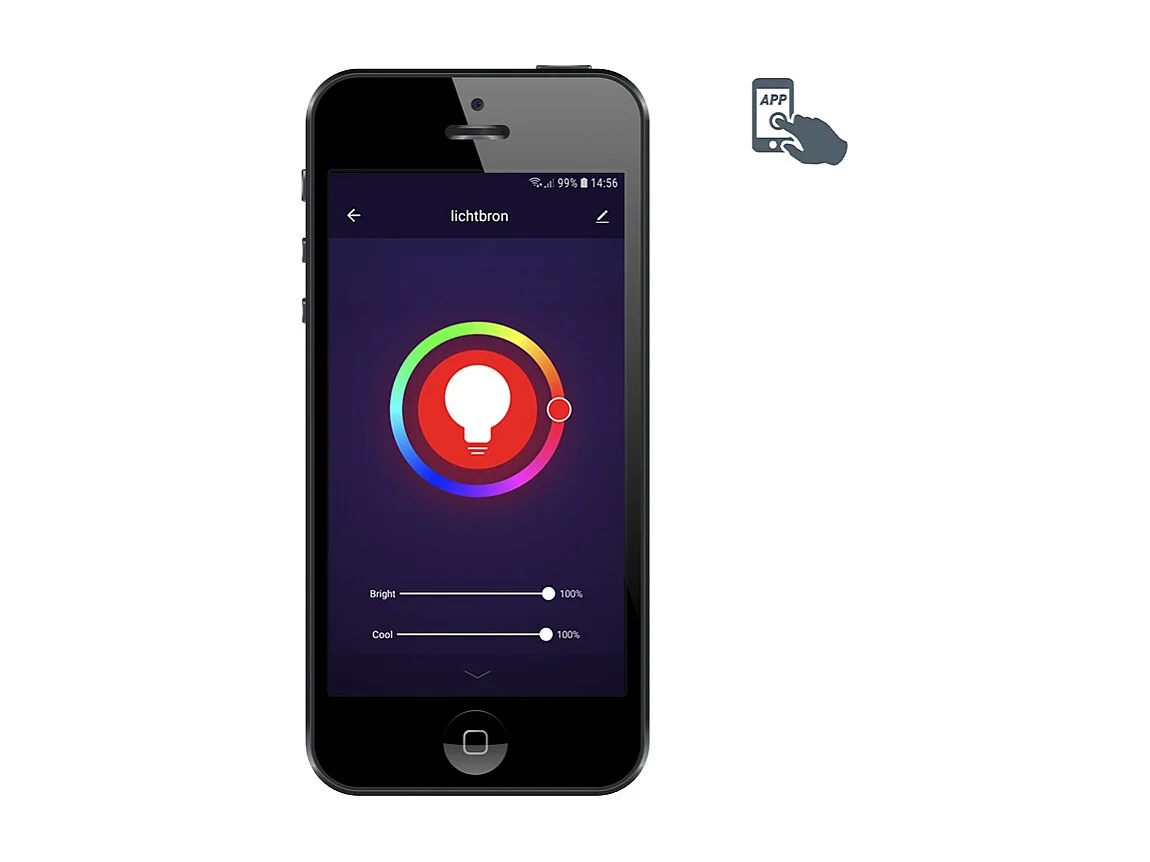 Lot de 3 ampoules LED GU10 RGBW intelligentes 5W 350 lm 2200-4000K