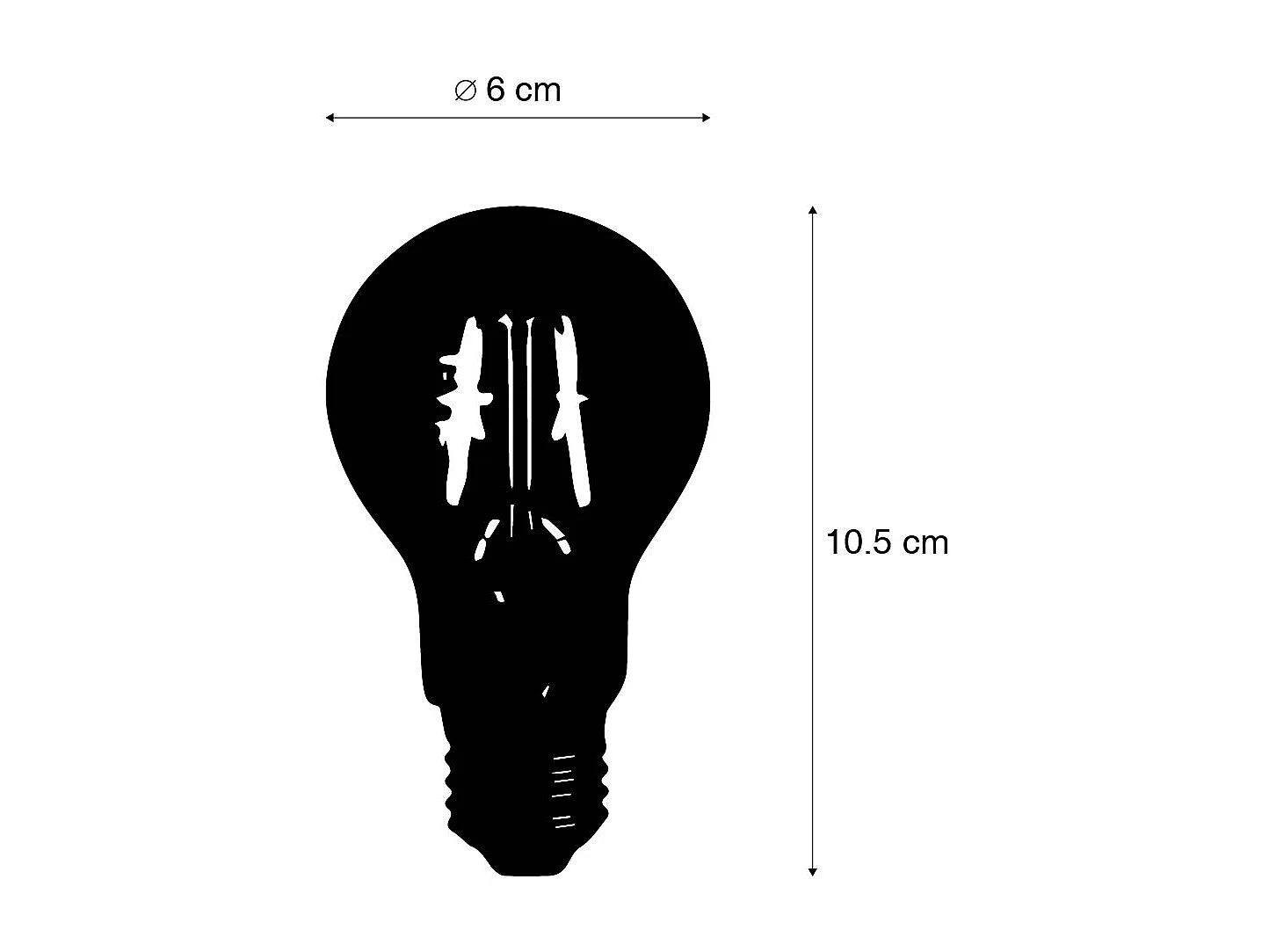 Ampoule LED E27 filament A60 détecteur crépusculaire 4W 470lm 2700K