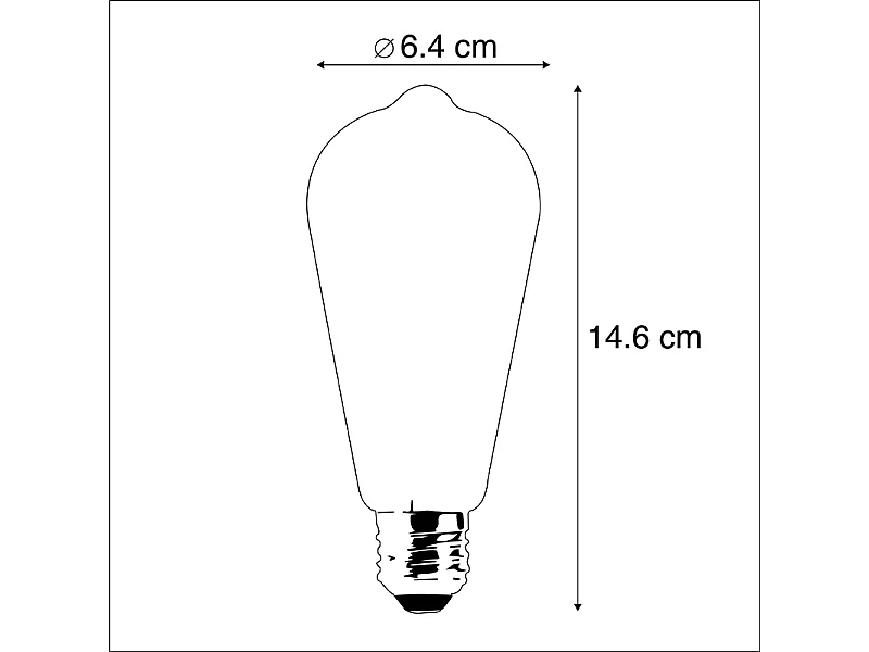 Lot de 5 ampoules LED E27 Dim to Warm Gold 8W 806lm 2000-2700K