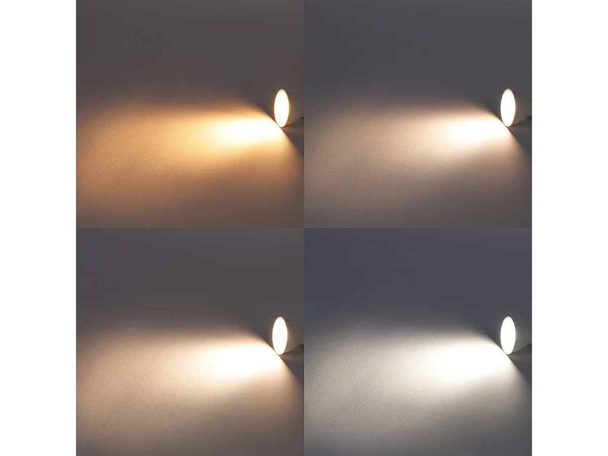 Ampoule LED GU10 RGBW intelligente 5W 350lm 2200-4000K