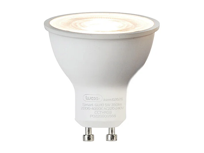 Ampoule LED GU10 RGBW intelligente 5W 350lm 2200-4000K