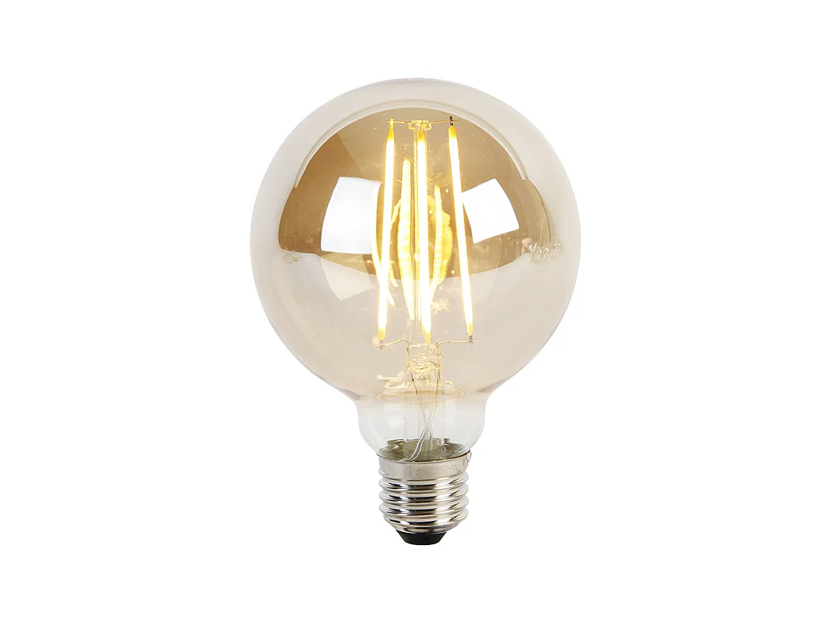 Ampoule LED dimmable 3 niveaux E27 G95 verre fumé 5W 380lm 2200K