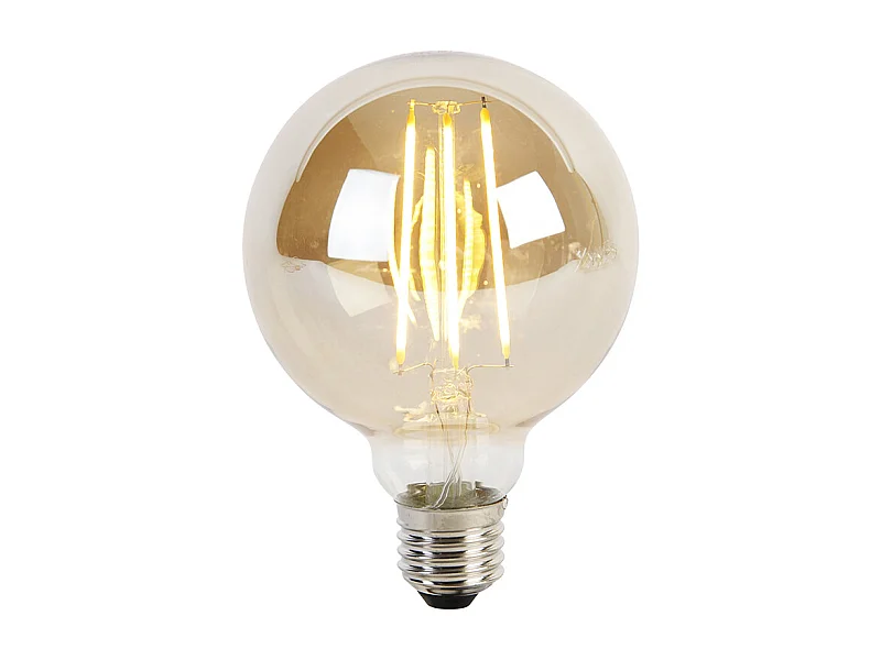 Ampoule LED dimmable 3 niveaux E27 G95 verre fumé 5W 380lm 2200K