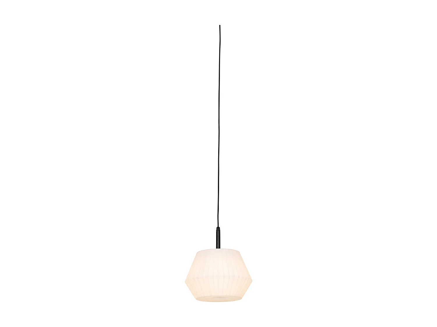 Lampe suspendue d'extérieur moderne noire avec abat-jour blanc 32,9 cm IP44 - Robbert