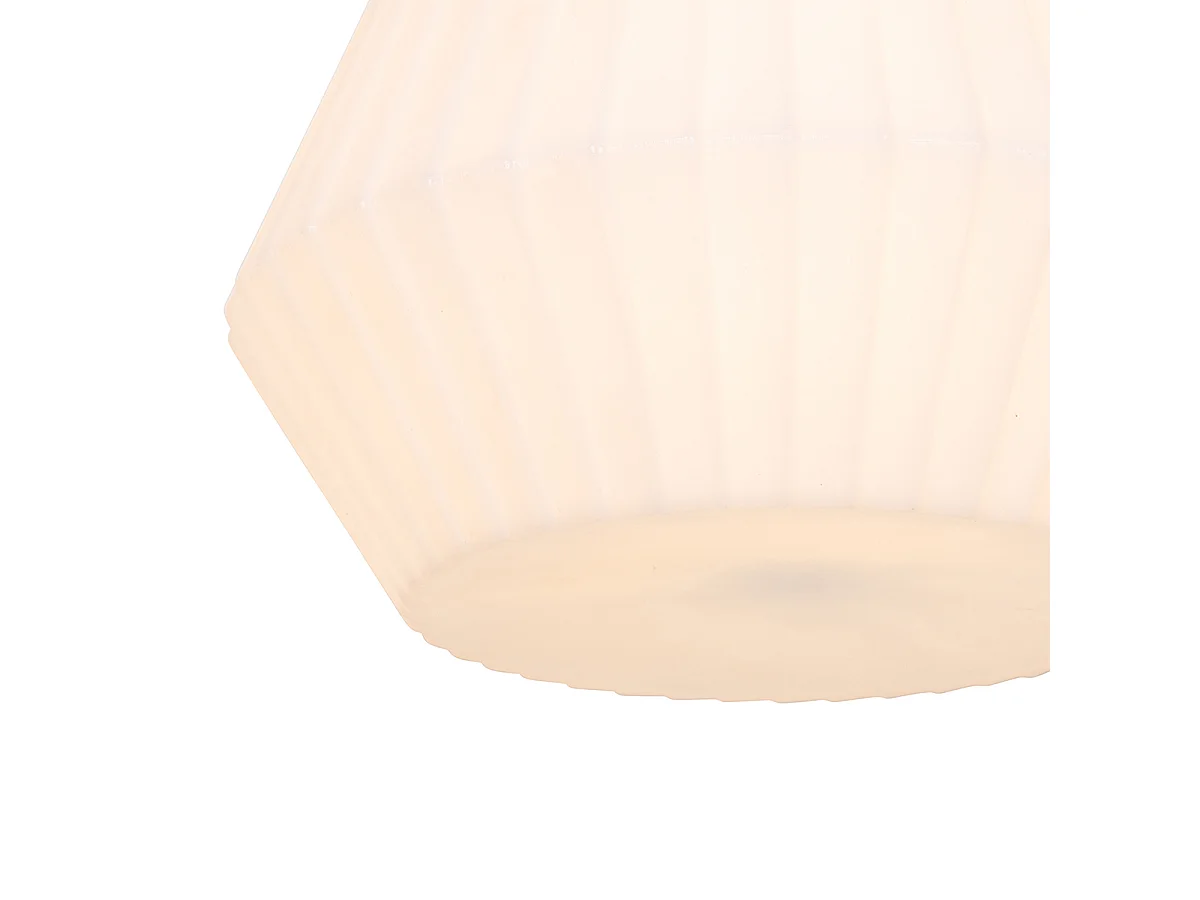 Suspension d'extérieur moderne noire avec abat-jour blanc 33 cm IP44 - Robbert