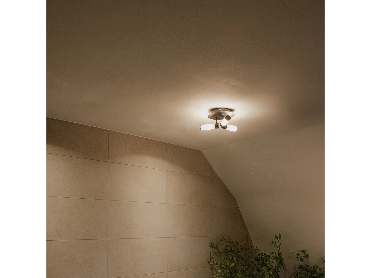 Plafonnier de salle de bain moderne noir 3 lumières IP44 - Bath