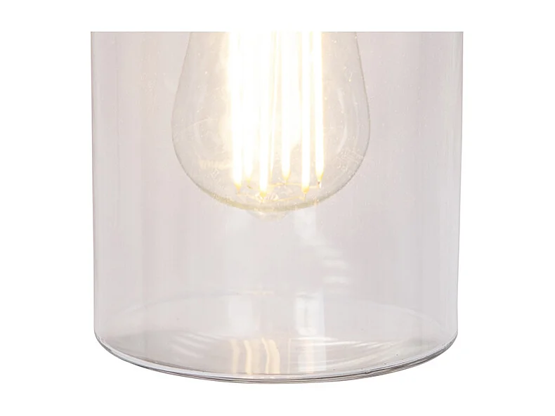 Suspension moderne noire avec verre IP44 - Jarra