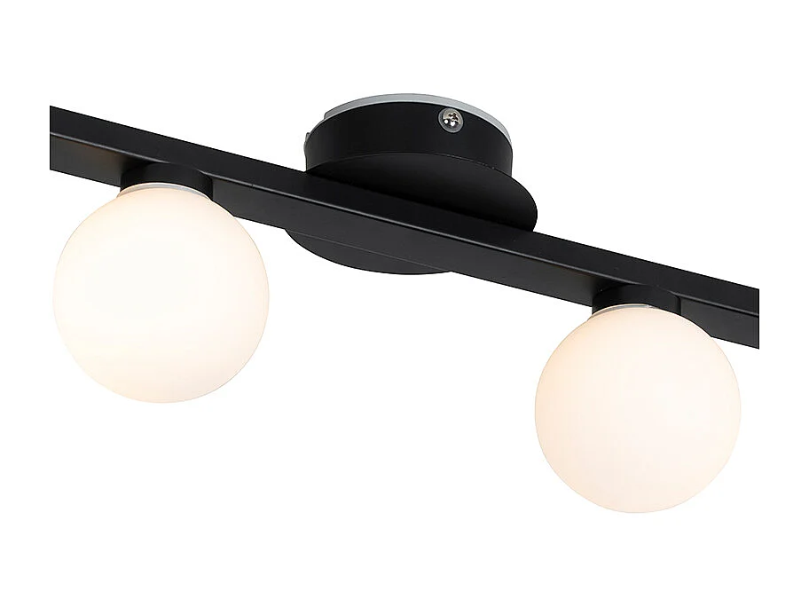 Plafonnier moderne noir IP44 4 lumières - Cederic
