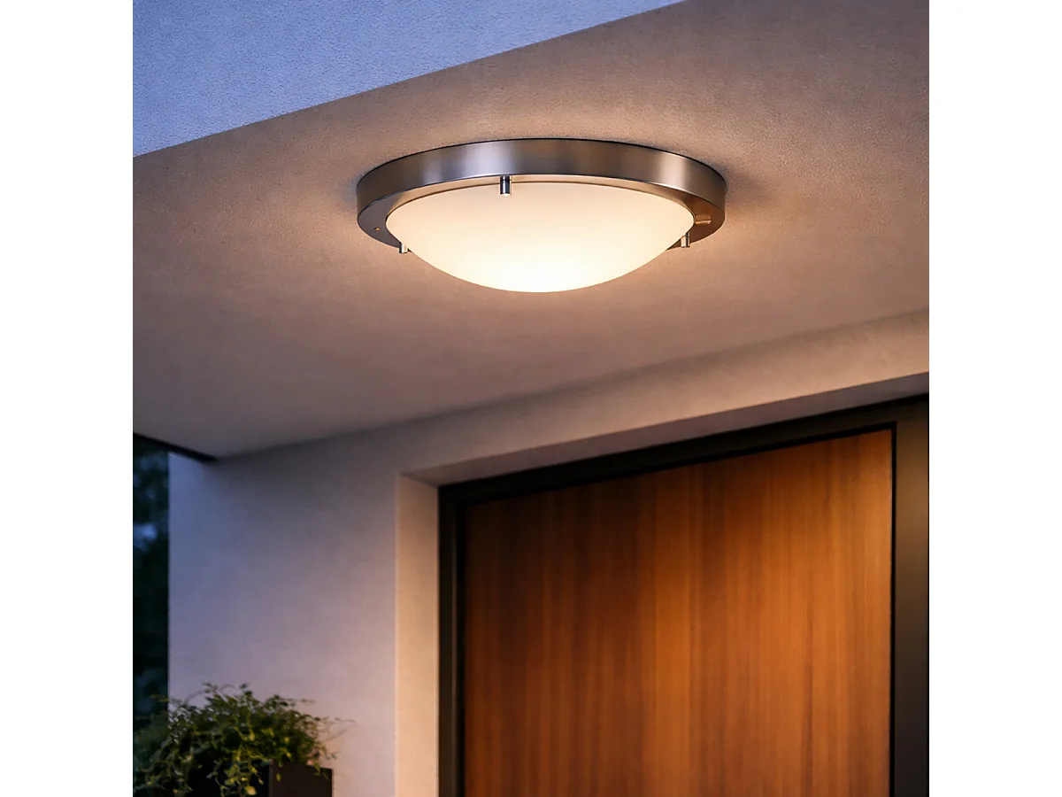 Plafonnier moderne en acier 31 cm IP44 - Yuma