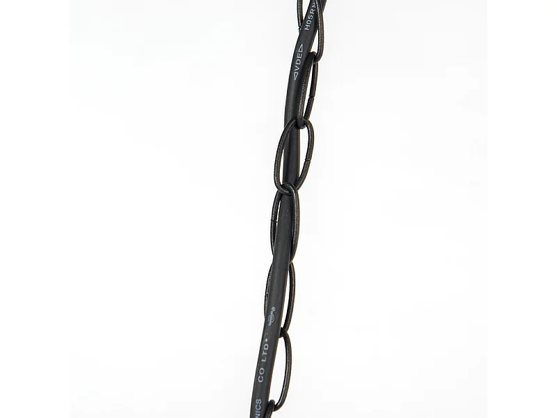 Lampe suspendue d'extérieur rurale noire - Moreno