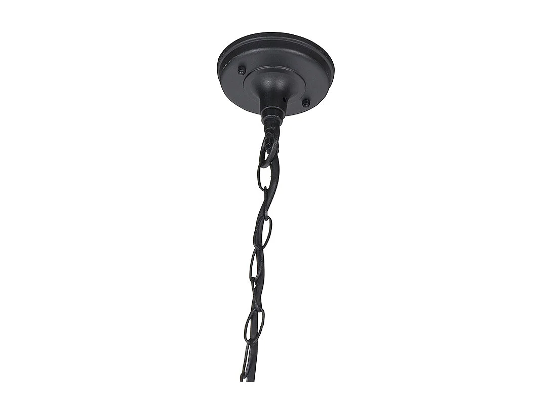 Lampe suspendue d'extérieur rurale noire - Moreno