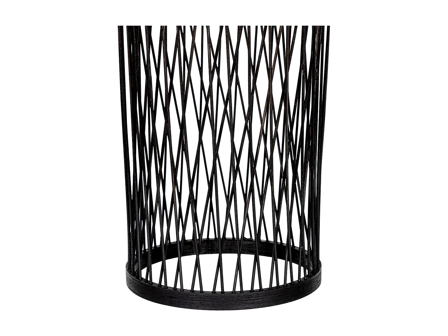 Lampe suspendue d'extérieur rurale en rotin noir 25 cm - Calamus