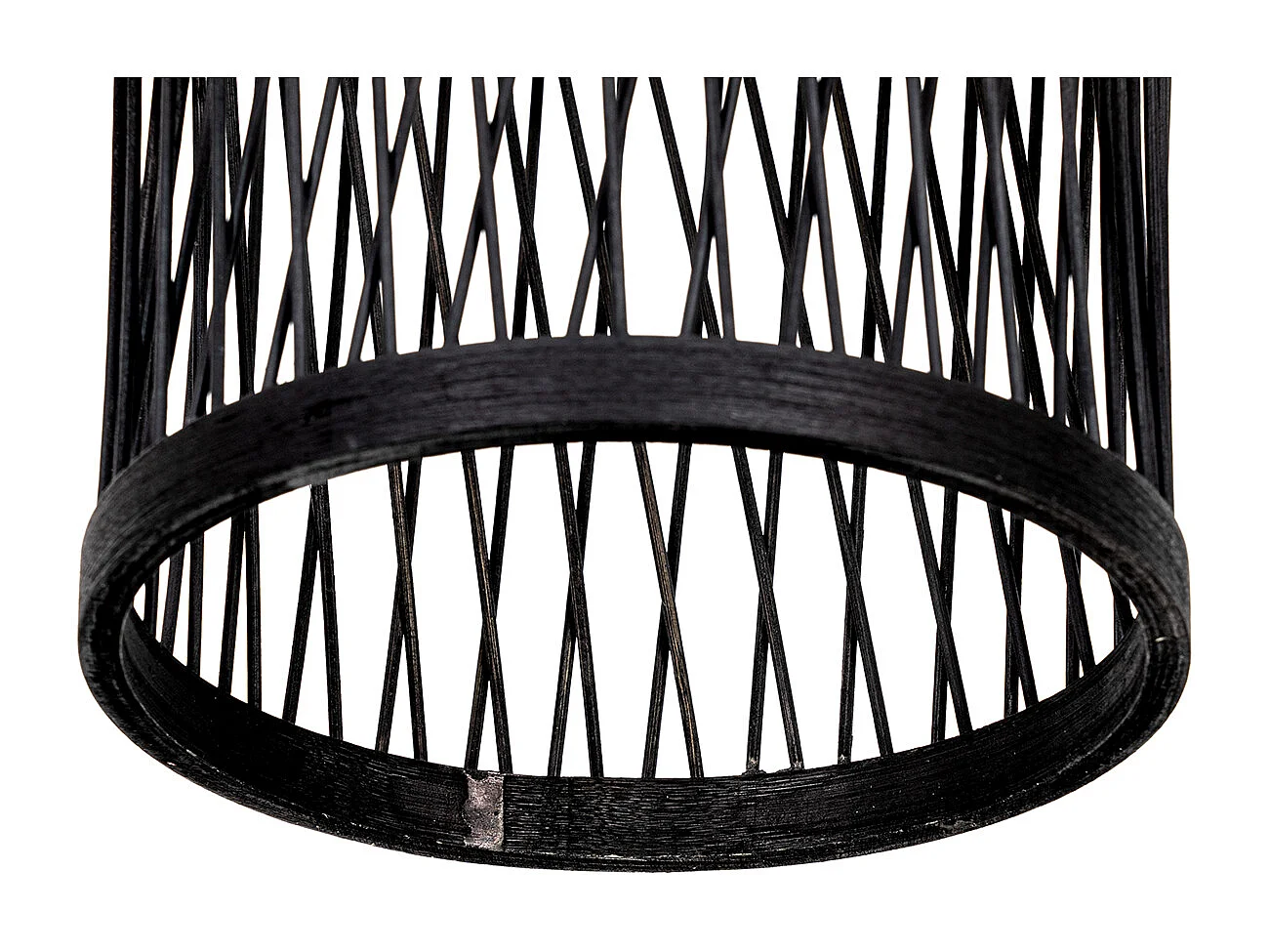 Suspension d'extérieur rustique en rotin noir 25 cm - Calamus