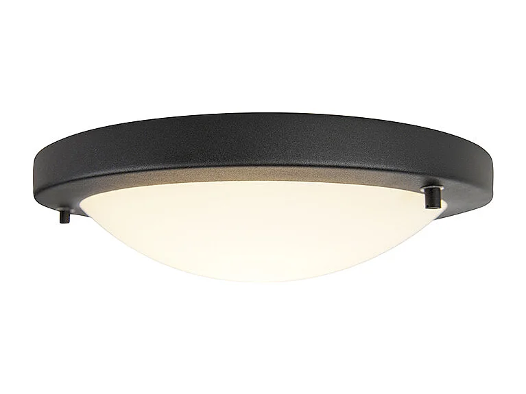 Applique murale moderne noire 31 cm IP44 - Yuma