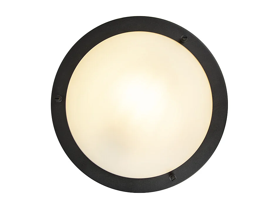 Applique murale moderne noire 31 cm IP44 - Yuma