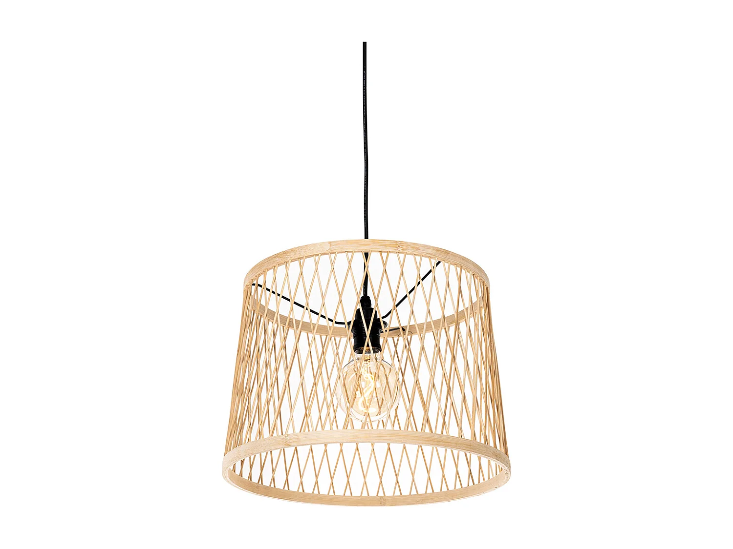 Suspension d'extérieur rustique en rotin 3 lumières - Calamus