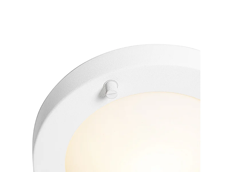 Plafonnier moderne blanc 18 cm IP44 - Yuma