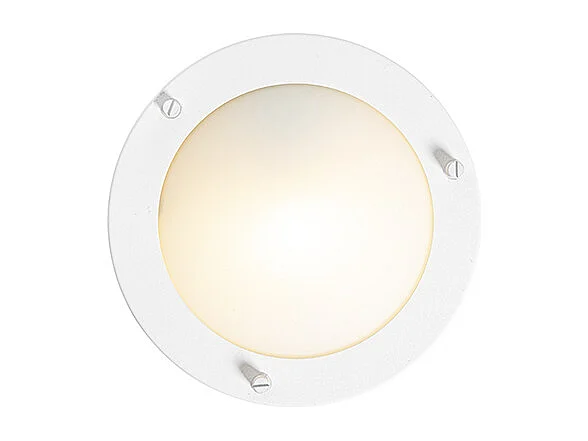 Plafonnier moderne blanc 18 cm IP44 - Yuma