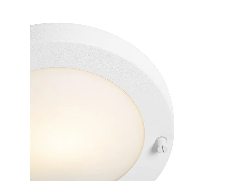 Plafonnier moderne blanc 18 cm IP44 - Yuma