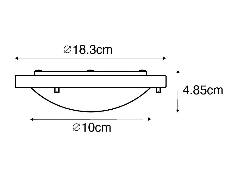 Plafonnier moderne blanc 18 cm IP44 - Yuma