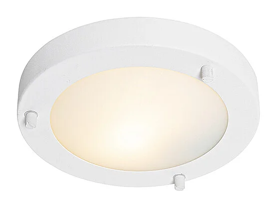 Plafonnier moderne blanc 18 cm IP44 - Yuma