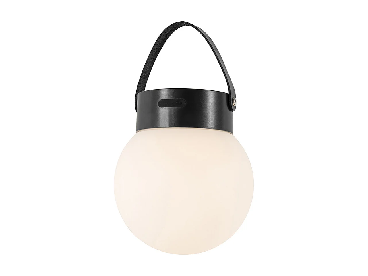 Lampe suspendue d'extérieur noire avec LED solaire dimmable en 3 étapes - Cornelia