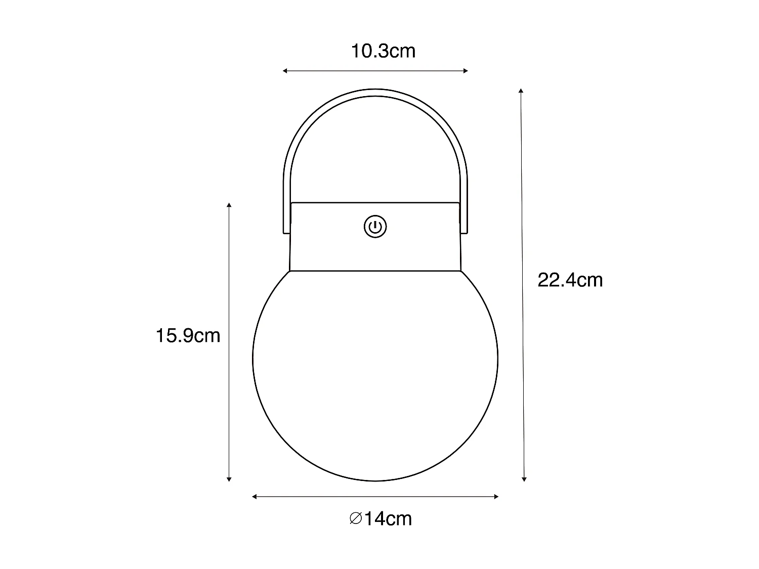 Suspension d'extérieur noire avec LED à 3 niveaux de luminosité solaire - Cornelia
