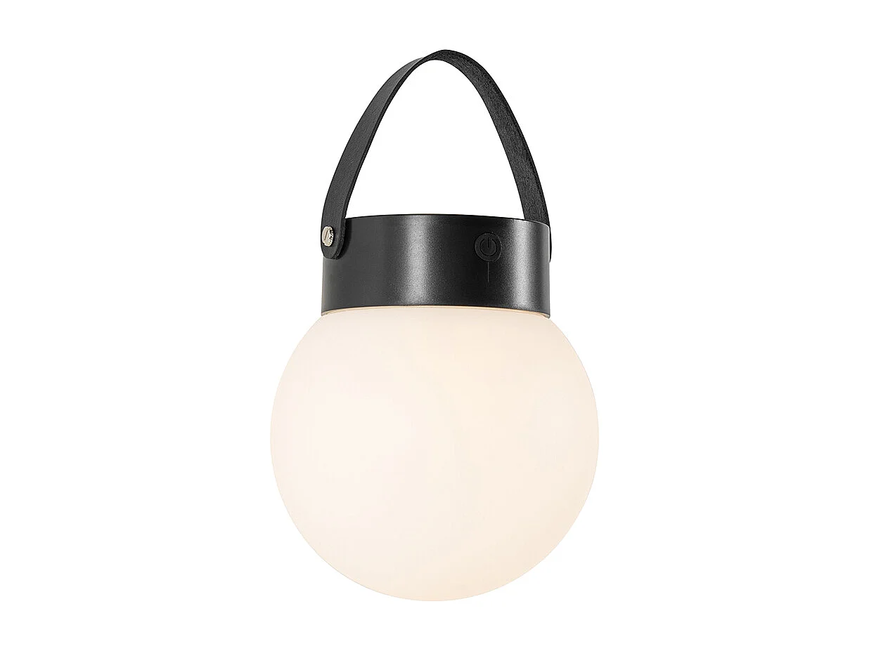 Suspension d'extérieur noire avec LED à 3 niveaux de luminosité solaire - Cornelia