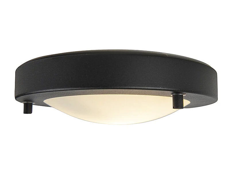 Plafonnier moderne noir IP44 - Yuma 18