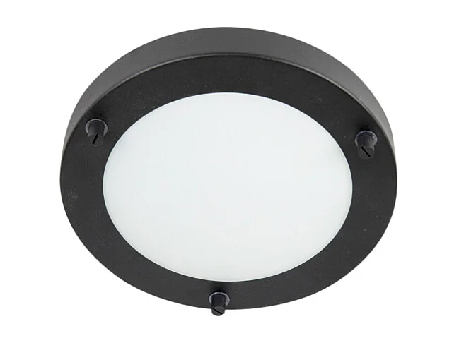 Plafonnier moderne noir 18 cm IP44 - Yuma