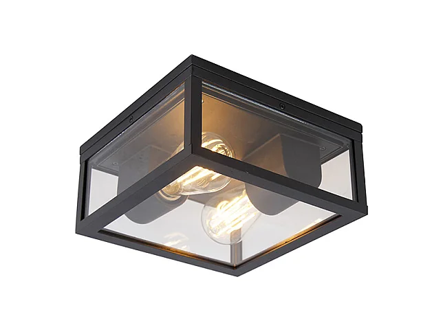 Plafonnier industriel noir IP44 - Charlois